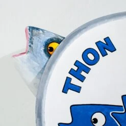 Albacore Tuna Sculpture - Electric Blue -Furniture Shop AlbacoreTunaSculpture ElectricBlue.03