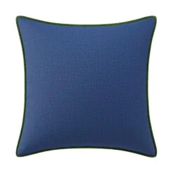 Custom Pillow - Arielle Cobalt Woven -Furniture Shop ArielleCobaltWovenwithPierreMossWovenPiping.01
