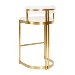 Ballantine Bar Stool In White Leather Brass 8 Ballantine Bar Stool In White Leather Brass -Furniture Shop BallantineBarStoolinWhiteLeatherBrass.02