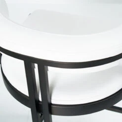 Ballantine Bar Stool In Matte Black White Leather 9 Ballantine Bar Stool In Matte Black White Leather -Furniture Shop BallantineCounterStoolinMatteBlackWhiteLeather.04