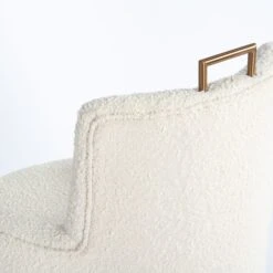 Barrel Dining Chair In Ivory Boucle -Furniture Shop BarrelAccentChair.03