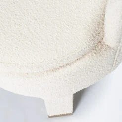 Barrel Dining Chair In Ivory Boucle -Furniture Shop BarrelAccentChair.04