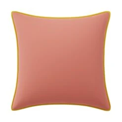 Custom Pillow - Betsy Coral Velvet -Furniture Shop BetsyCoralVelvetwithReemOchreVelvetPiping.01