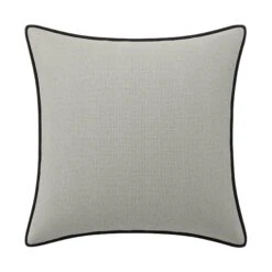 Custom Pillow - Betty Cloud Grey Chenille -Furniture Shop BettyCloudGreyChenillewithBowenCharcoalVelvetPiping.01