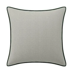 Custom Pillow - Betty Cloud Grey Chenille -Furniture Shop BettyCloudGreyChenillewithStacyEmeraldVelvetPiping.01