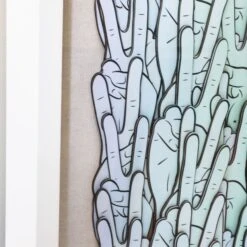 Blue Ombre Peace Hands -Furniture Shop BlueOmbrePeaceHands.02