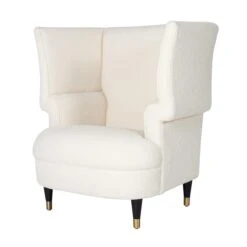 Bobby Chair In Ivory Boucle
