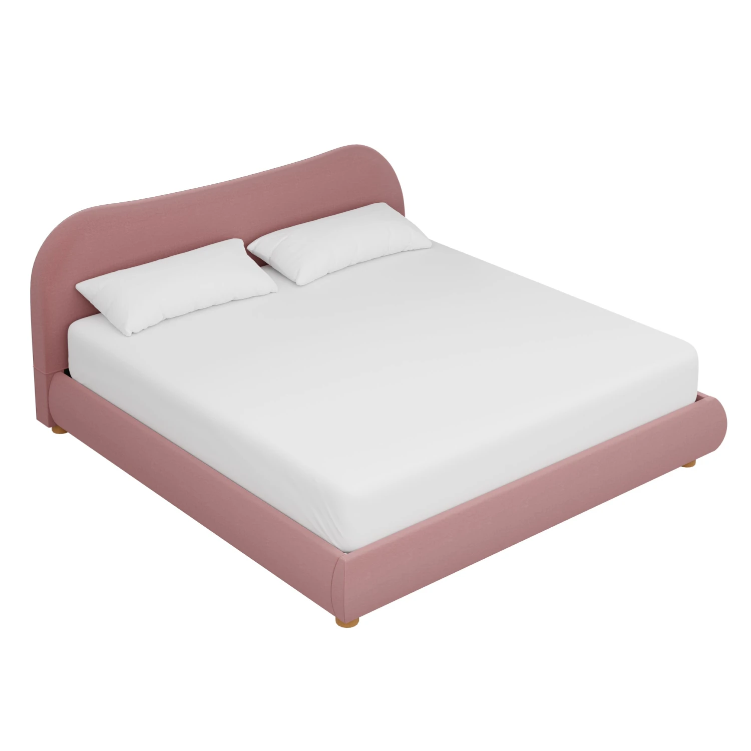 Bonnie King Bed In Mauve Velvet 4 Bonnie King Bed In Mauve Velvet - Image 4