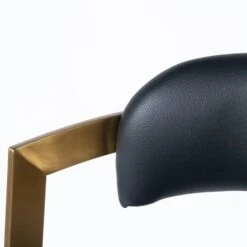 Bourbon Counter Stool In Black Leather Brass -Furniture Shop BourbonCounterStoolInBlackLeatherBrass.04
