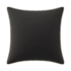 Custom Pillow - Bowen Charcoal Velvet 7 Custom Pillow - Bowen Charcoal Velvet -Furniture Shop BowenCharcoalVelvetwithDaliIvoryVelvetPiping.01