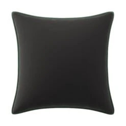 Custom Pillow - Bowen Charcoal Velvet 9 Custom Pillow - Bowen Charcoal Velvet -Furniture Shop BowenCharcoalVelvetwithSimoneSageVelvetPiping.01
