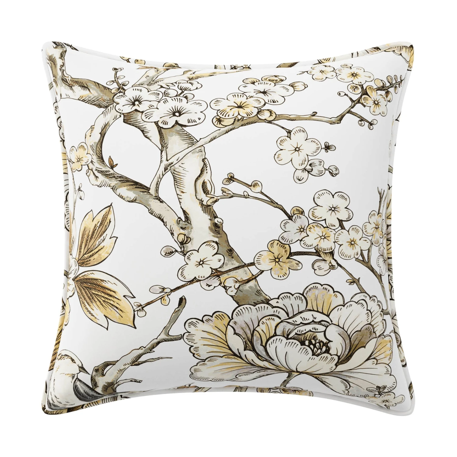 Custom Pillow - Cherry Blossom Cream 1 Custom Pillow - Cherry Blossom Cream