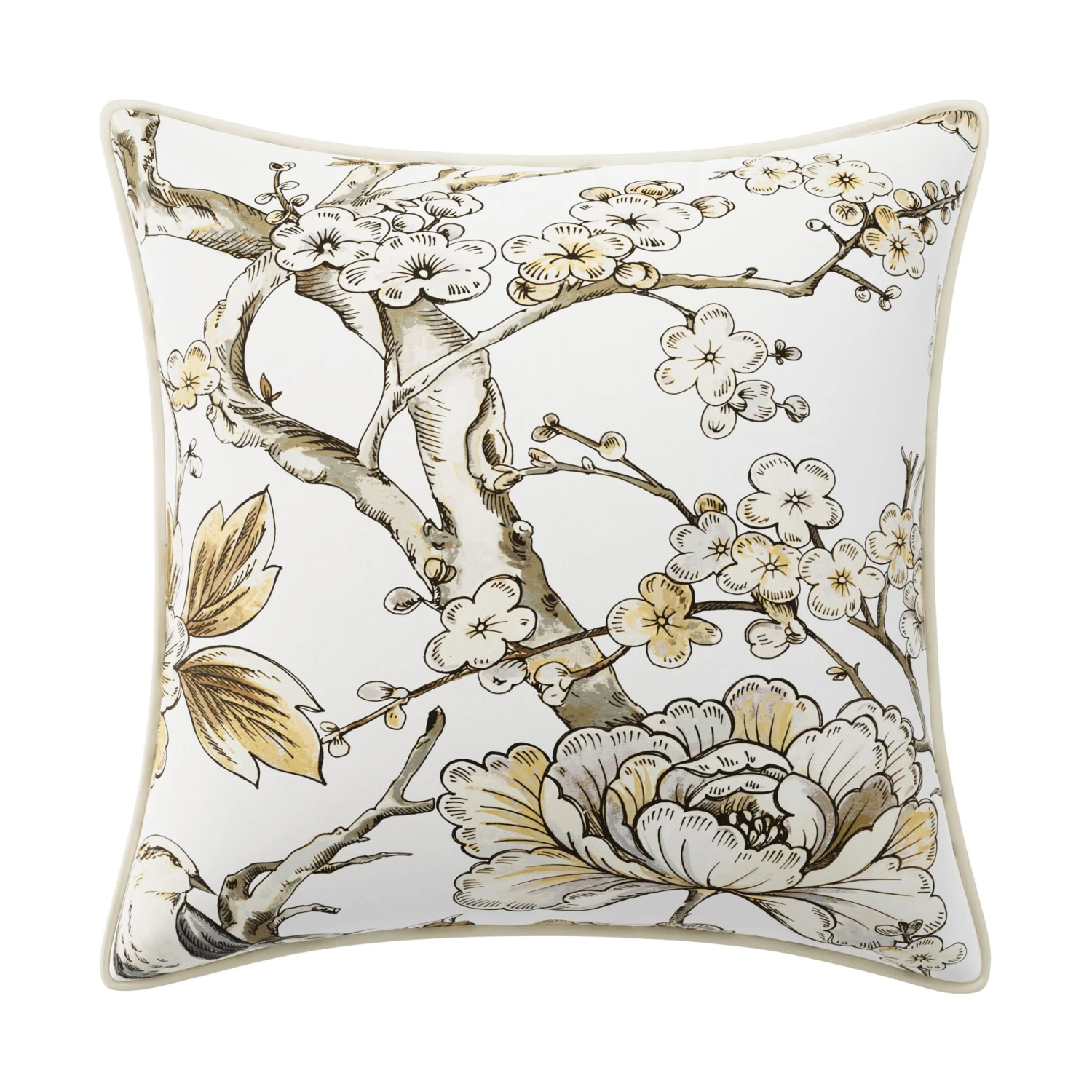 Custom Pillow - Cherry Blossom Cream 3 Custom Pillow - Cherry Blossom Cream - Image 3