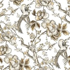 Cherry Blossom Fabric - Cream