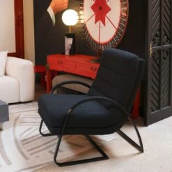 Claude Chair In Black Boucle 11 Claude Chair In Black Boucle -Furniture Shop ClaudeChairinBlackBoucle.09