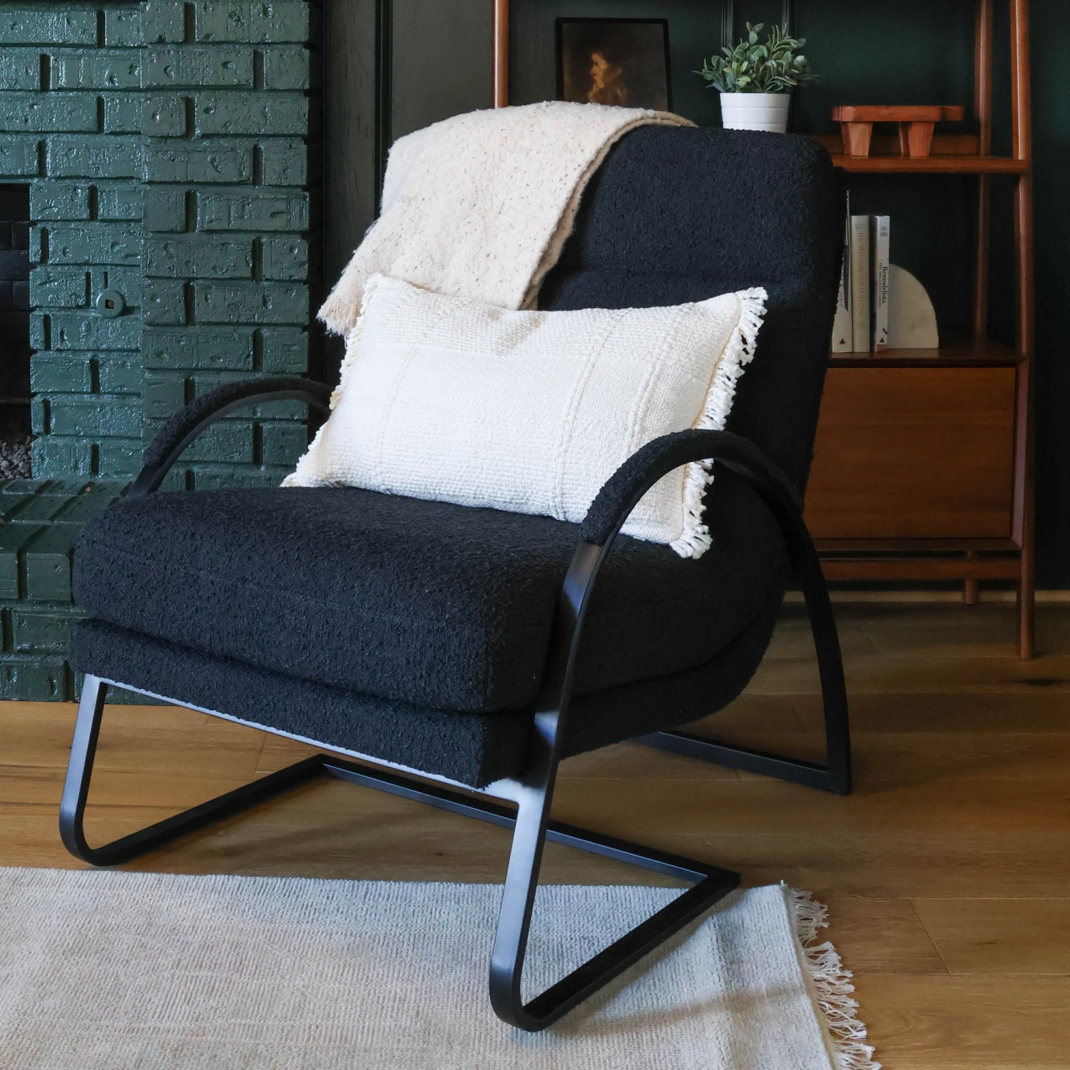 Claude Chair In Black Boucle 2 Claude Chair In Black Boucle - Image 2