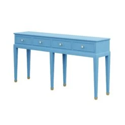 Custom Clement Console Table -Furniture Shop ClementConsoleTableinMazieGrasscloth.02