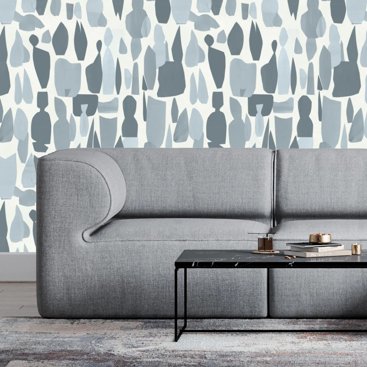 Collage Wallpaper - Pewter 2 Collage Wallpaper - Pewter - Image 2