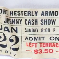 Rock ‘N Roll Stub - 1967 6 Rock ‘N Roll Stub - 1967 -Furniture Shop ConcertTicket JohnnyCashYellow.03