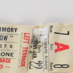 Rock ‘N Roll Stub - 1967 7 Rock ‘N Roll Stub - 1967 -Furniture Shop ConcertTicket JohnnyCashYellow.04