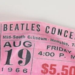 Rock ‘N Roll Stub - 1966 6 Rock ‘N Roll Stub - 1966 -Furniture Shop ConcertTicket TheBeatlesPink.03
