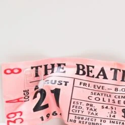 Rock ‘N Roll Stub - 1964 5 Rock ‘N Roll Stub - 1964 -Furniture Shop ConcertTicket TheBeatlesRed.03