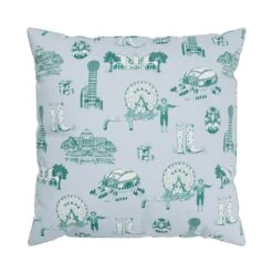 Custom Pillow - Dallas Toile Blue Pine