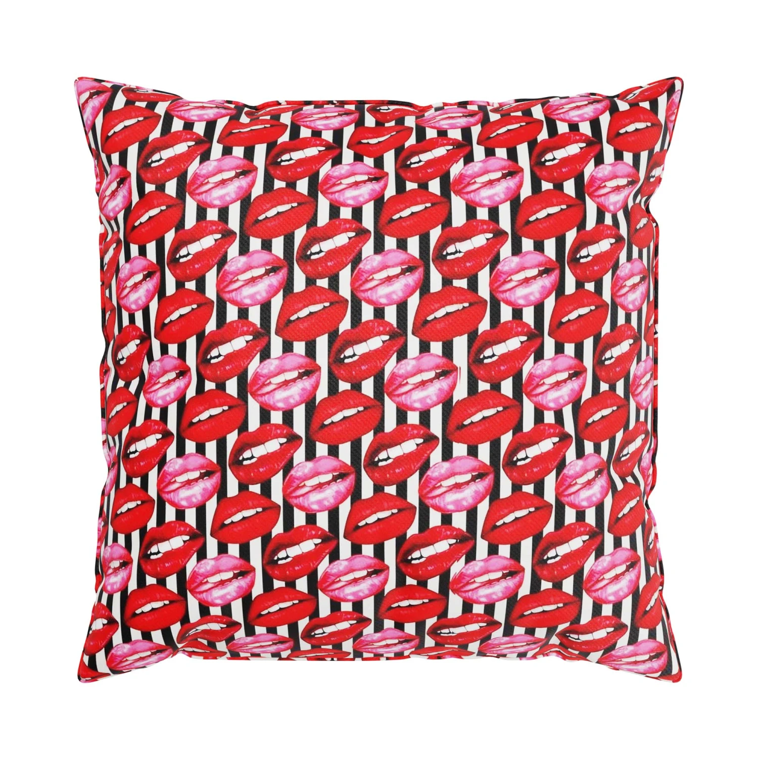 Custom Pillow - Lips Stripes 1 Custom Pillow - Lips Stripes