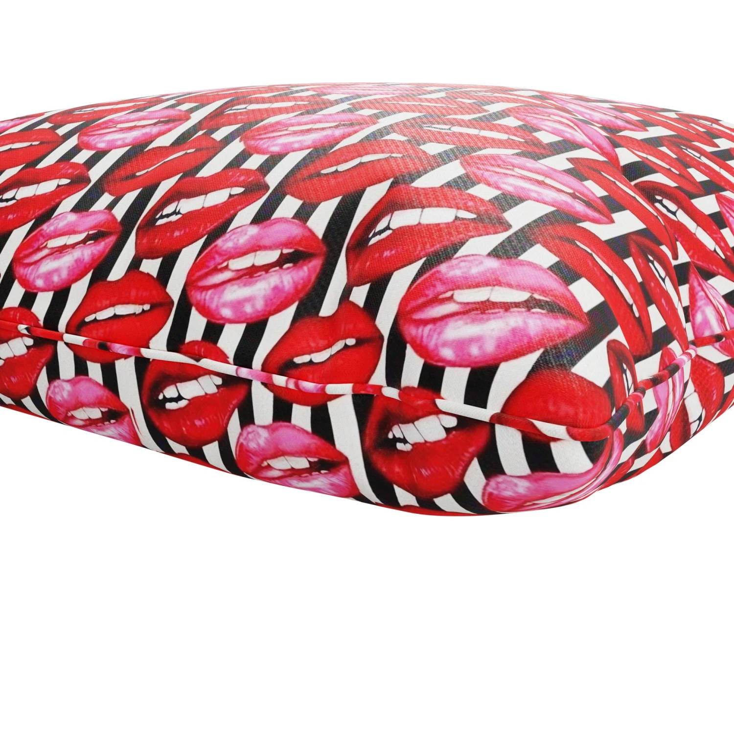 Custom Pillow - Lips Stripes 3 Custom Pillow - Lips Stripes - Image 3
