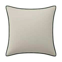 Custom Pillow - Dali Ivory Velvet -Furniture Shop DaliIvoryVelvetwithStacyEmeraldVelvetPiping.01