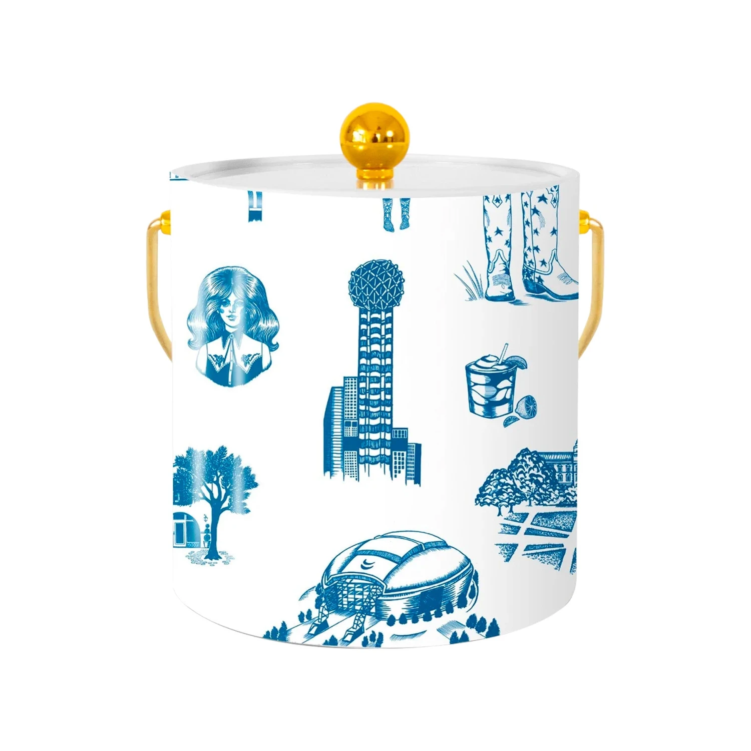 Dallas Toile Ice Bucket 1 Dallas Toile Ice Bucket