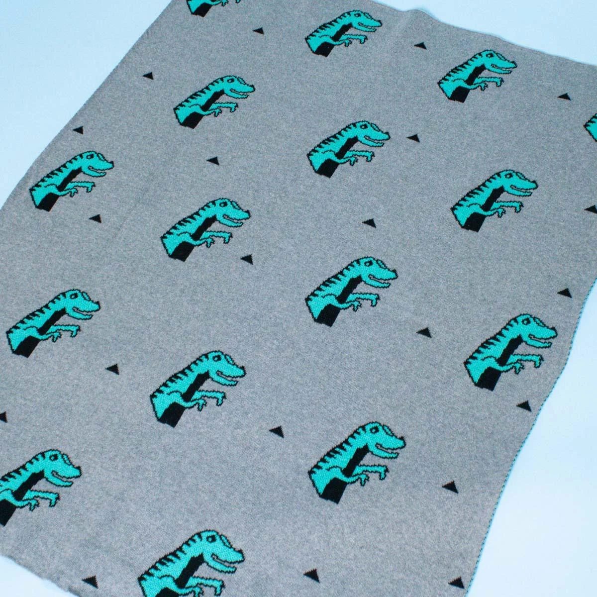 Dino Baby Throw - Blue 2 Dino Baby Throw - Blue - Image 2