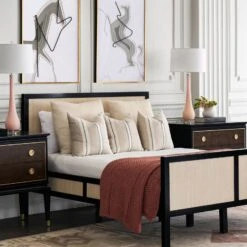 Dobby Natural & Black Stripe Linen Pillow -Furniture Shop Dobby Natural Black Stripe Linen Pillow.06