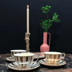 Drip Candle Holder In Silver - XXL -Furniture Shop Drip Candle Holder XXL.03