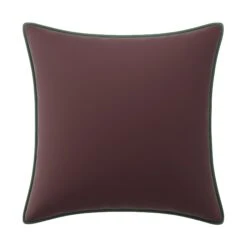 Custom Pillow - Elie Plum Velvet -Furniture Shop EliePlumVelvetwithSimoneSageVelvetPiping.01