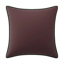 Custom Pillow - Elie Plum Velvet -Furniture Shop EliePlumVelvetwithStacyEmeraldVelvetPiping.01