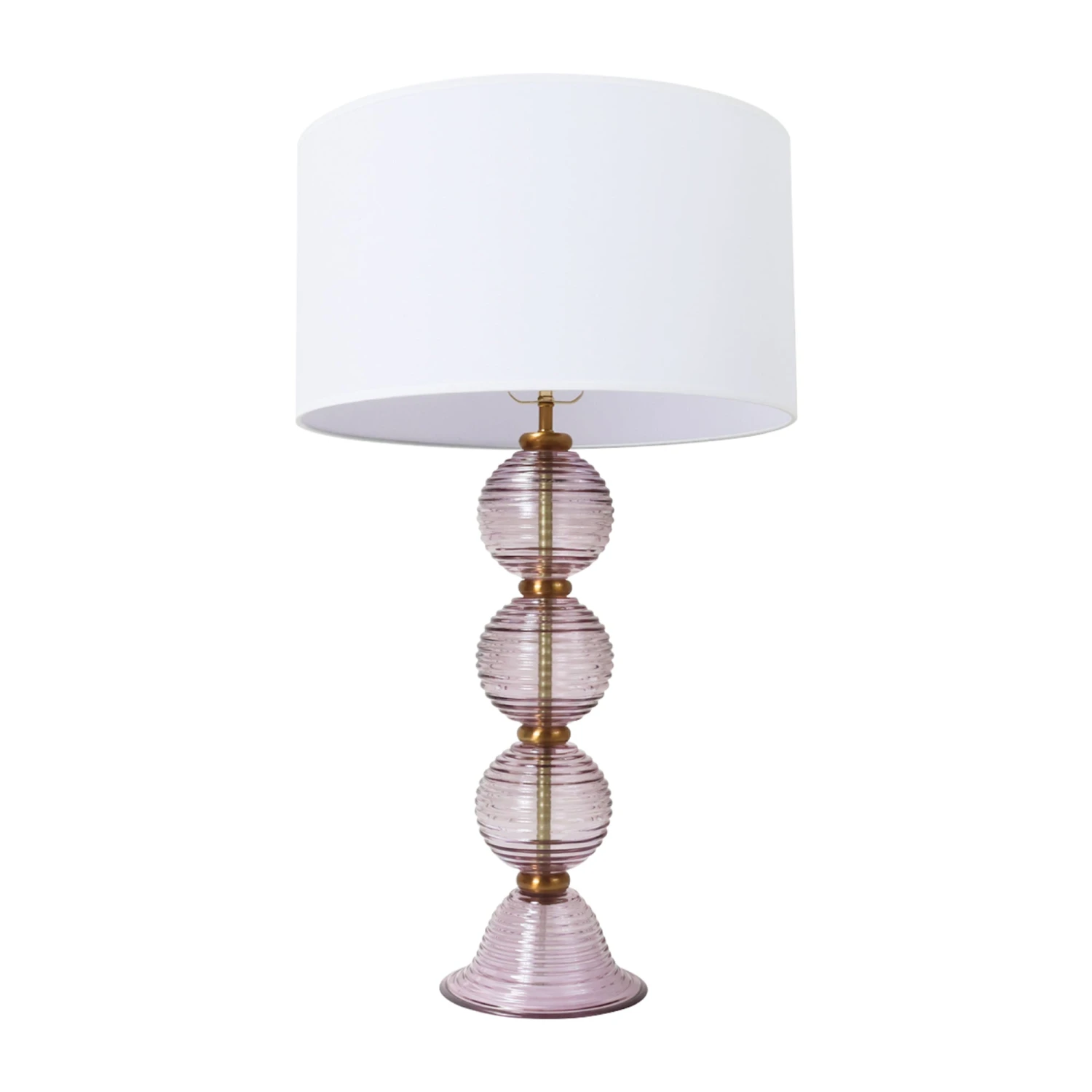 Essex Lamp In Purple - White Shade 1 Essex Lamp In Purple - White Shade