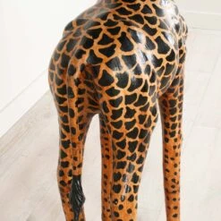 Leather Painted Giraffe -Furniture Shop FL38 137Giraffe.04