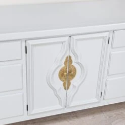 Moroccan Inspired Credenza Refinished In Falcon Grey -Furniture Shop FL46 15RMoroccanInspiredCredenzaRefinishedinFalconGrey.03