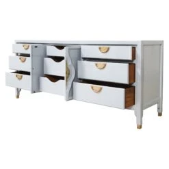 Moroccan Inspired Credenza Refinished In Falcon Grey -Furniture Shop FL46 15RMoroccanInspiredCredenzaRefinishedinFalconGrey.09