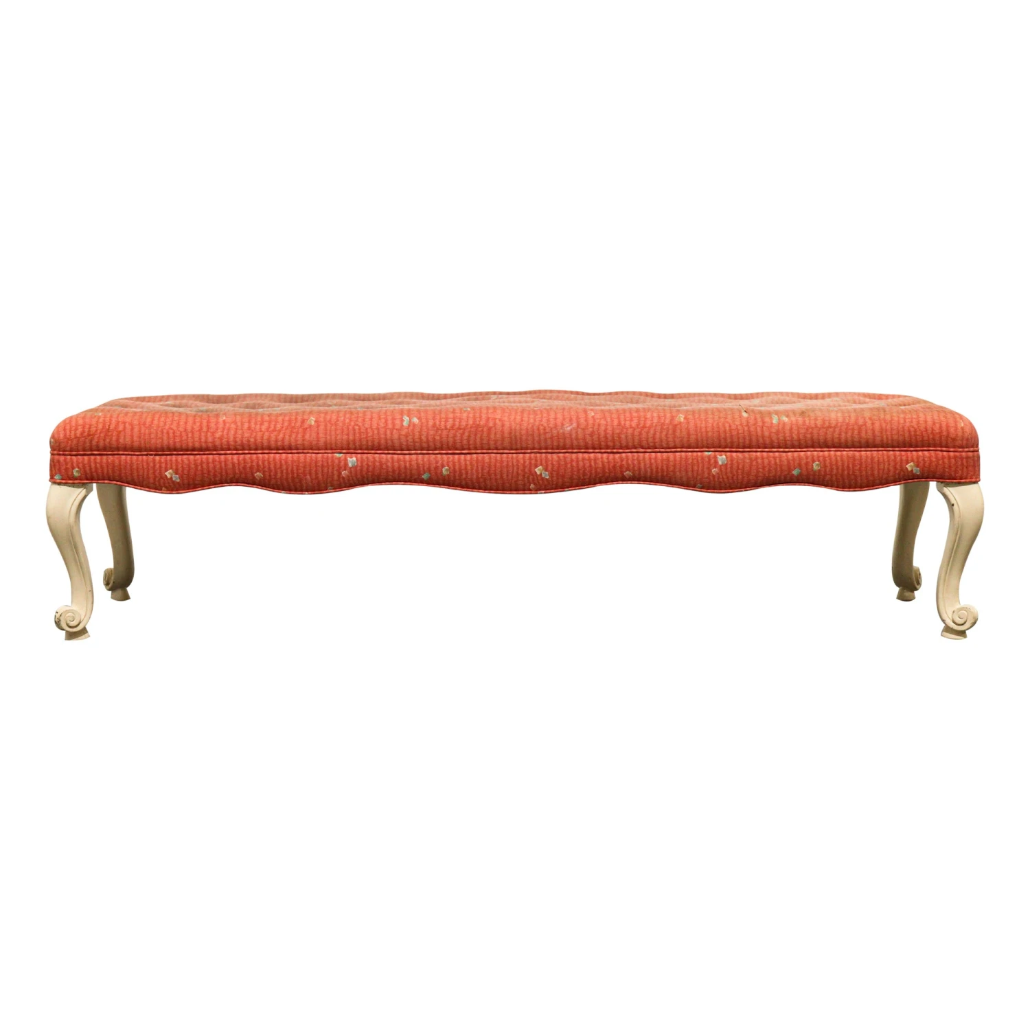 Extra Long White Provincial Bench 1 Extra Long White Provincial Bench