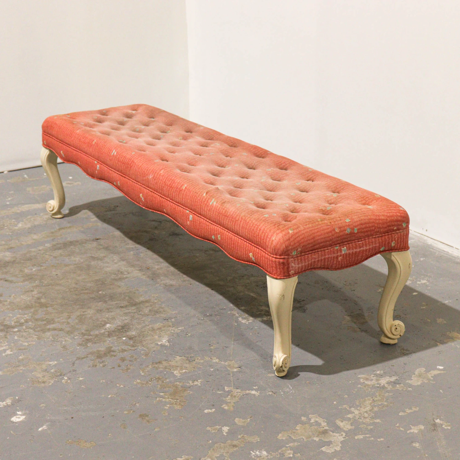 Extra Long White Provincial Bench 2 Extra Long White Provincial Bench - Image 2