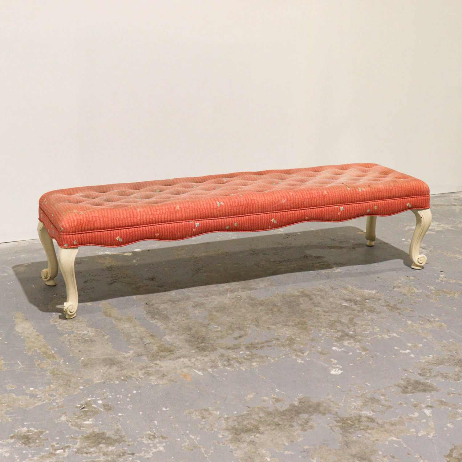 Extra Long White Provincial Bench 7 Extra Long White Provincial Bench - Image 7