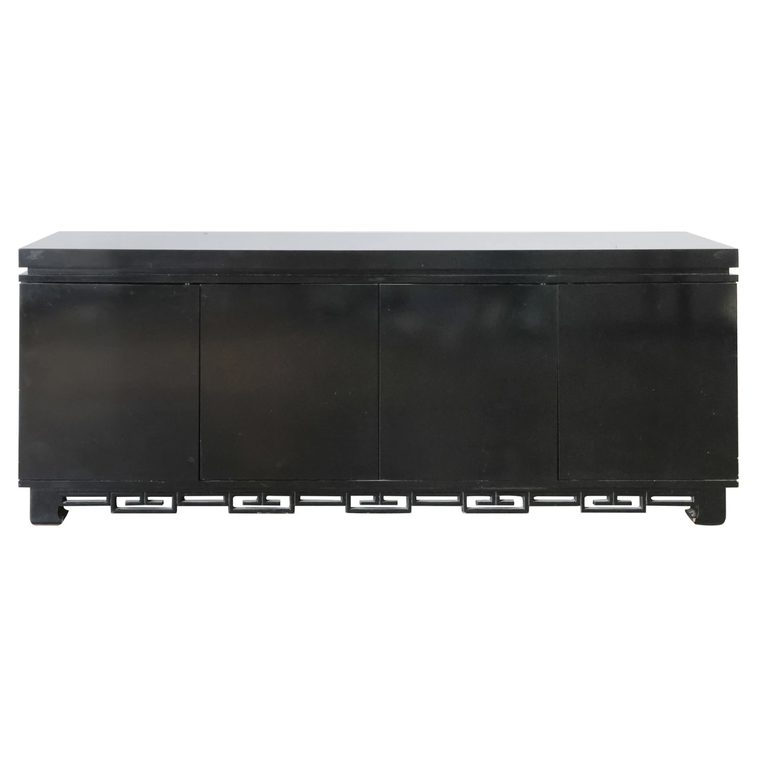 Black Credenza With Fretwork Detail 1 Black Credenza With Fretwork Detail