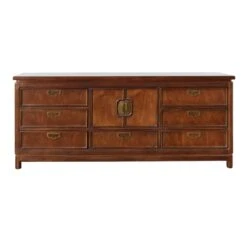Mystique Credenza With Brass Inlaid Hardware