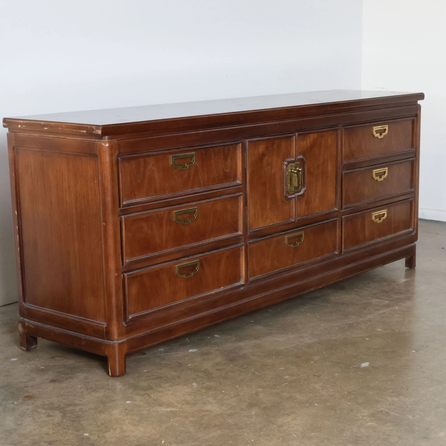 Mystique Credenza With Brass Inlaid Hardware 2 Mystique Credenza With Brass Inlaid Hardware - Image 2