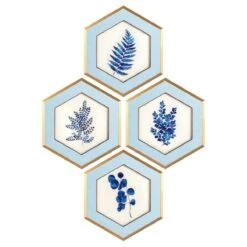 Fern Hexagon Art - Set Of 4