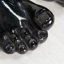 Foot Planter In Black - Left -Furniture Shop FootPlanterinBlack Left.04