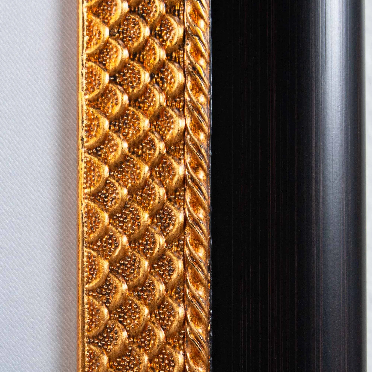 Framed Leaping Equestrian Artwork On Silk Cloth Left - Grey 6 Framed Leaping Equestrian Artwork On Silk Cloth Left - Grey - Image 6