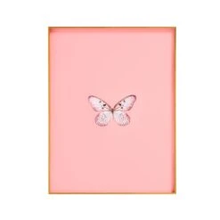 Framed Butterfly Print In Blush